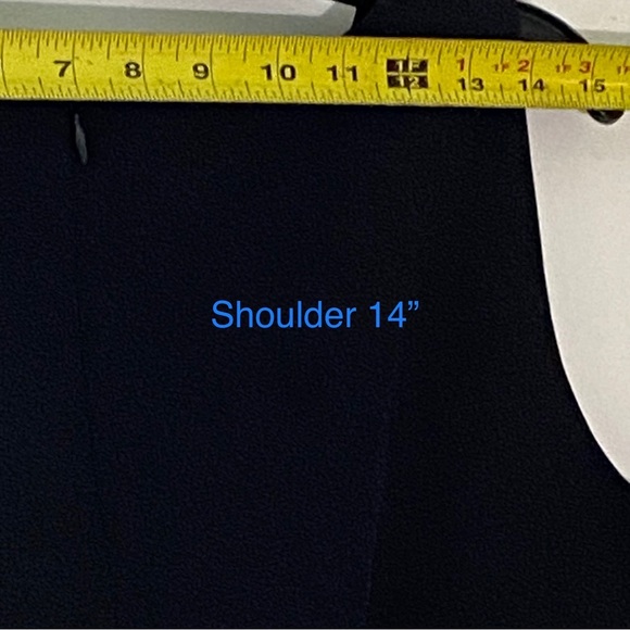 Kasper Elegant Evening Dress Classic Knee Length Sleeveless Studs 12P Black Goth - Picture 9 of 13